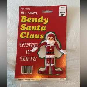 Vintage 90’s Bendy Santa Claus New Old Stock